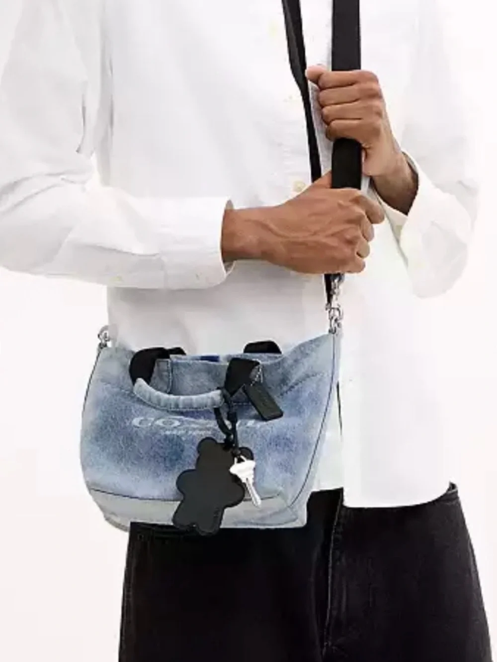Coach Denim mini tour tote bag. - Picture 3 of 6